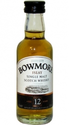 Whisky Bowmore 12 Years 40% 50ml miniatura etik2