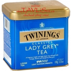 čaj černý Lady Grey Tea 100g Plech Twinings