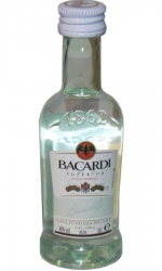 Rum Bacardi Carta Blanca 40% 50ml miniatura