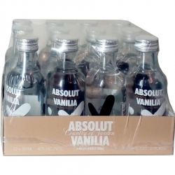 Vodka Absolut Vanilia 40% 50ml x12 miniatura etik2