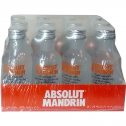 Vodka Absolut Mandrin 40% 50ml x12 miniatura etik2