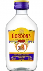 Gin Gordons London Dry 37,5% 50ml miniatura etik2