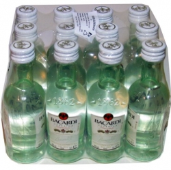 Rum Bacardi Carta Blanca 40% 50ml x12 mini