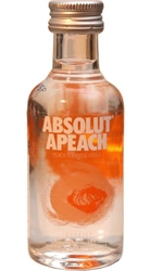 Vodka Absolut Apeach 40% 50ml miniatura etik3