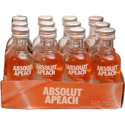Vodka Absolut Apeach 40% 50ml x12 miniatur etik3