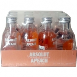 Vodka Absolut Apeach 40% 50ml x12 miniatur etik2