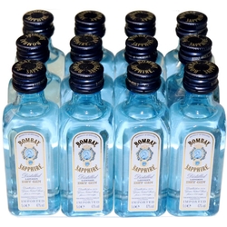 Gin Bombay Sapphire 47% 50ml x12 miniatur etik3