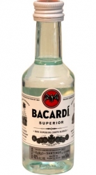 Rum Bacardi Carta Blanca 40% 50ml miniatura etik4