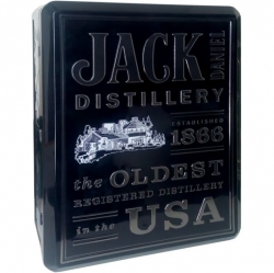 Whisky Jack Daniels 40% 0,7l +2x sklo plech černý