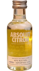 Vodka Absolut Citron 40% 50ml miniatura etik3