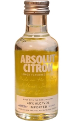 Vodka Absolut Citron 40% 50ml miniatura etik3