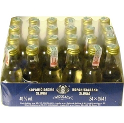 Slivka Kopaničiarska 40% 40ml x24 miniatur etik5