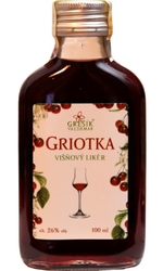Griotka likér 26% 100ml Grešík etik2