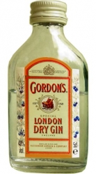 Gin Gordons London Dry 40% 50ml miniatura etik2