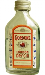 Gin Gordons London Dry 40% 50ml miniatura etik2