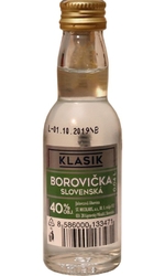 Borovička Slovenská 40% 40ml Nicolaus mini etik2