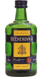 Becherovka 38% 50ml miniatura etik10