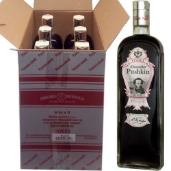 Vodka Alexander Pushkin Black 40% 1l x6 Fruko