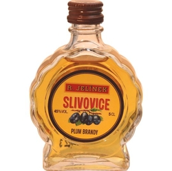 Slivovice zlatá 45% 50ml budík miniatura etik5