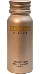 Vodka Citrus 40% 50ml Danzka miniatura etik2