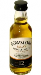 Whisky Bowmore 12 Years 40% 50ml miniatura etik1