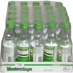 vodka Moskovskaya 40% 40ml x25 miniatur