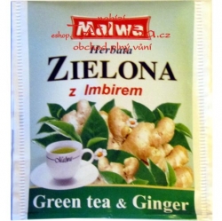 čaj přebal Malwa Zielona Green z Imbirem a Ginger
