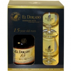 Rum El Dorado 15 let 43% 0,7l Box 2x sklo