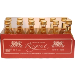 Weinbrand Regent 36% 40ml x12 miniarur Rola