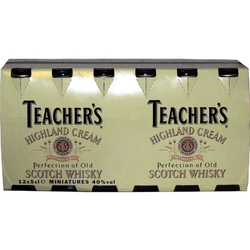 whisky Teachers scotch 40% 50ml x12 miniatur etik2