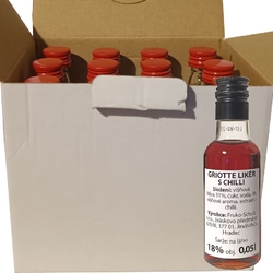 Griotte likér s chilli 18% 50ml x12 Fruko miniatur