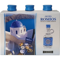 Romios Ouzo Greek 38% 40ml x3 miniatury