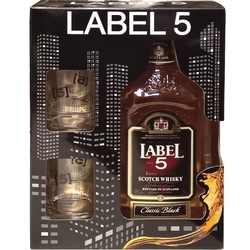 Whisky Label 5 40% 0,7l +2 skleničky