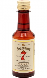 Whisky Seven 7 crown 40% 50ml miniatura etik2