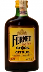 Fernet Stock citrus 27% 0,2l Božkov