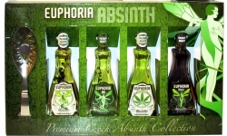 Absinth Euphoria Cannabis 70% 50ml Sada 4ks mini