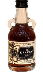 Kraken Rum Black Spiced 47% 50ml Miniatura etik2