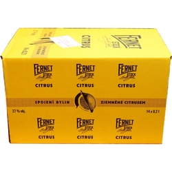 Fernet Stock citrus 27% 0,2l x14 Božkov etik2