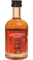 Whisky Likér Kentucky Highway Fire 35% 50ml etik2