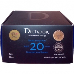 Rum Dictador 20 Years 40% 50ml x12 ks miniatur