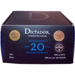Rum Dictador 20 Years 40% 50ml x12 ks