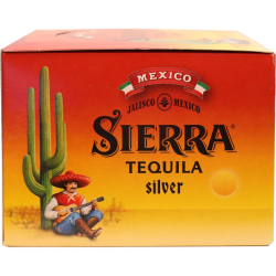 Tequila Sierra silver 38% 40ml x12 miniatur etik4