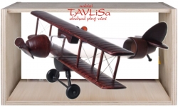 Dřevěné letadlo dvouplošník s lahví 0,35l bedýnka