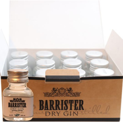 Gin Dry Barrister 40% 50ml x12 miniatur etik2