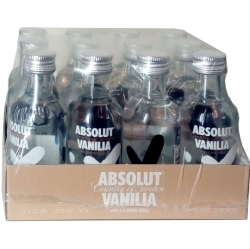 Vodka Absolut Vanilia 40% 50ml x12 miniatur etik2