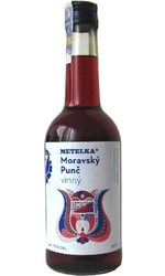 Punč červený Moravský 19% 0,5l Metelka etik2