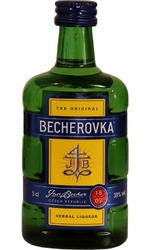 Becherovka 38% 50ml miniatura etik8