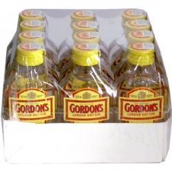 Gin Gordons London Dry 40% 50ml x12 miniatur etik3