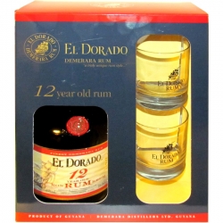 Rum El Dorado 12 let 40% 0,7l Box 2x sklo