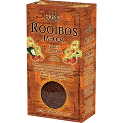 čaj Rooibos Jahoda 70g sypaný Grešík etik2